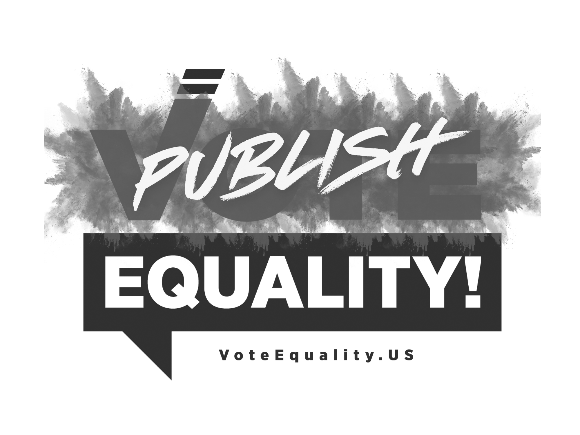 Publish Equality logo in black and white